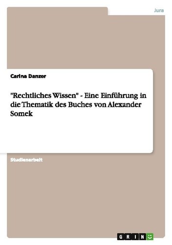 Rechtliches wissen eine - "rechtliches,