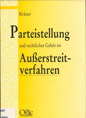 Parteistellung und rechtliches
