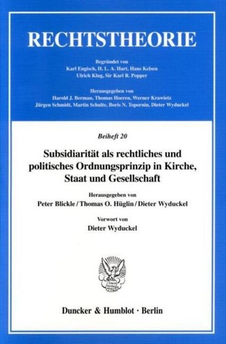 Subsidiarität als rechtliches