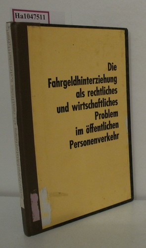 Die fahrgeldhinterziehung als - fahrgeldhinterziehung,